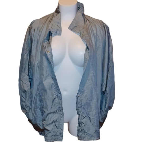 Tudor Court Lined Windbreaker Jacket SeaFoam Blue Women Size 4X - Picture 2 of 8